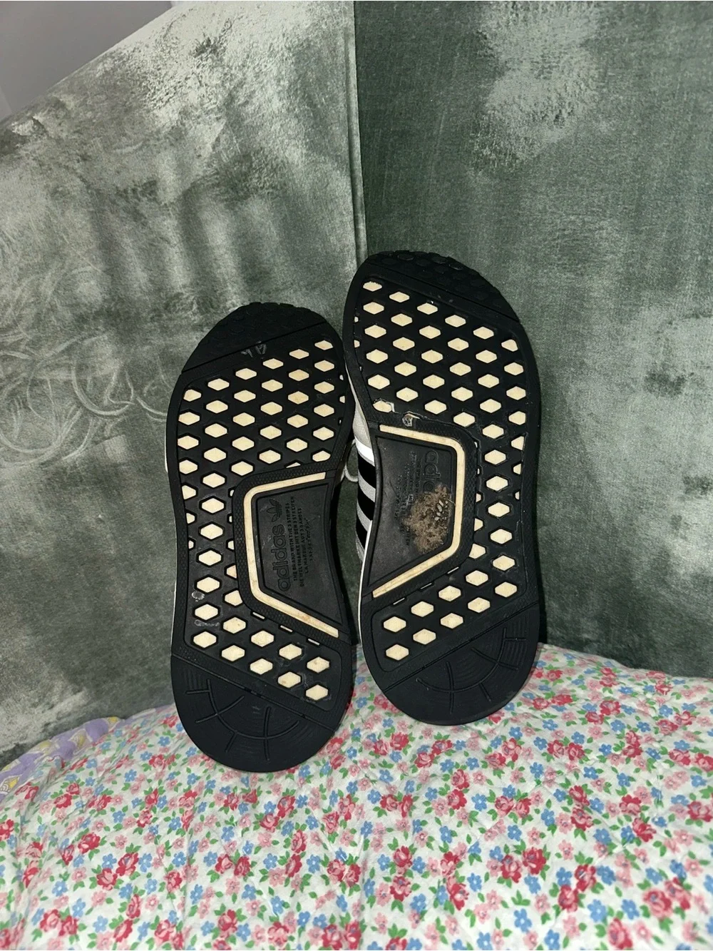 adidas White and Black Kids' Rhinestone Stripe Sneakers